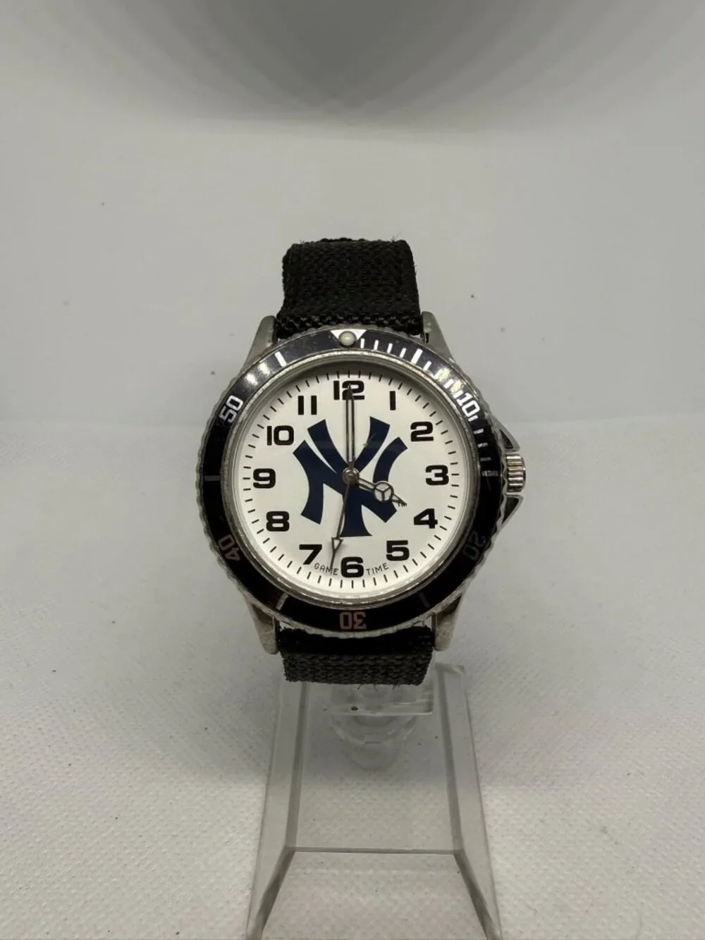 Game Time Rookie Series New York Yankees Logo White Dial Quartz Watch MLB Fan